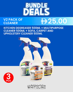 V2 Cleaner Pack – Kitchen, Multipurpose & Upholstery Care Combo