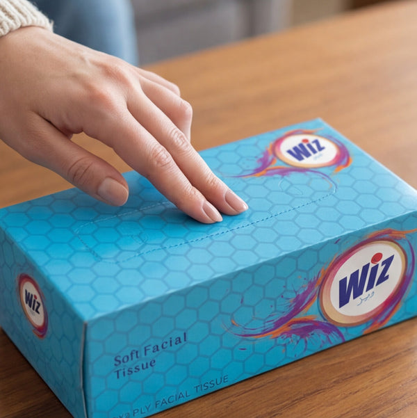 Wiz Facial Tissue 200 Sheets ( Pack of 30 Tissue boxes) packed in carton