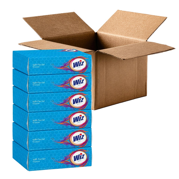 Wiz Facial Tissue 200 Sheets ( Pack of 30 Tissue boxes) packed in carton