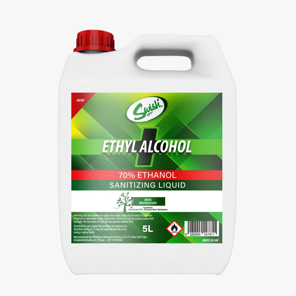 Ethyl Alcohol 70%, Sanitizing Solution w/ mild Cherry blossom scent, 5 LTR