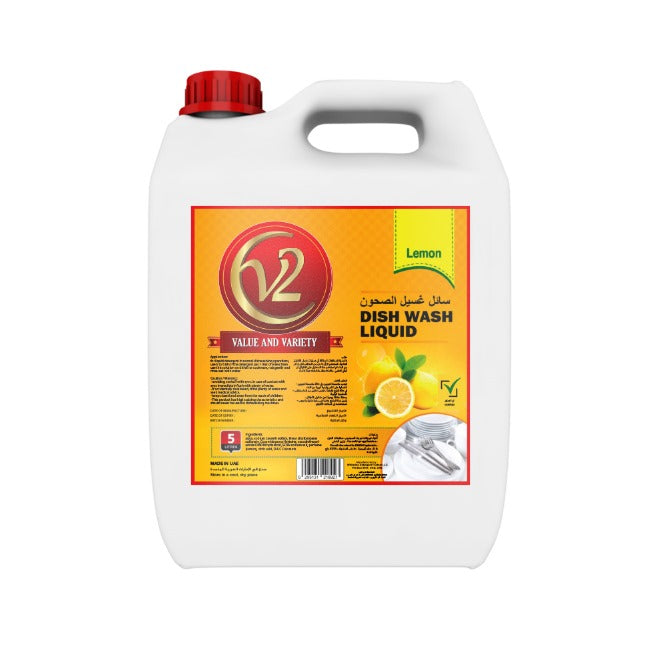 Dishwash Liquid, Lemon, 5 LTR